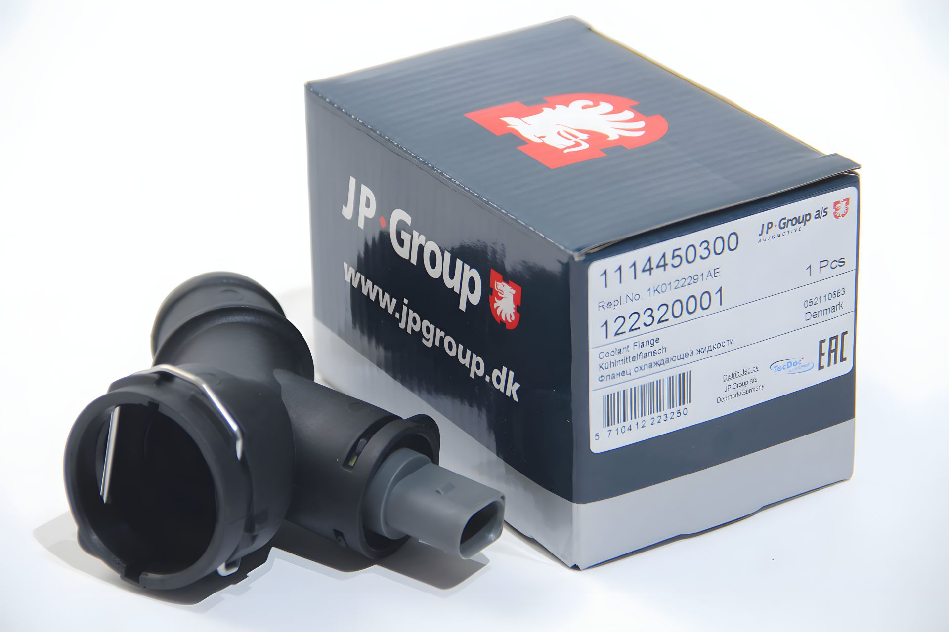 Фланец охлаждающей системы VW Caddy/Golf/Passat 04-, JP Group (1114450300) Фланец охлаждающей системы VW Caddy/Golf/Passat 04-, JP Group (1114450300)