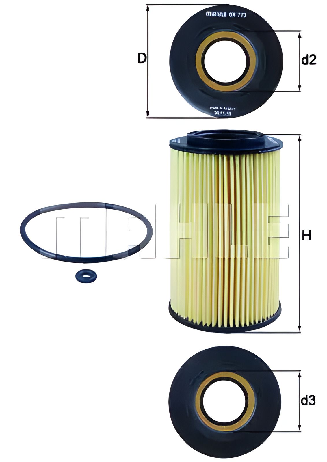 Масляный фильтр Mahle/Knecht для Hyundai и Kia (OX773D) Масляный фильтр Mahle/Knecht для Hyundai и Kia (OX773D)