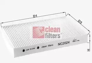 Фільтр салону Kangoo 97-/Clio 98-05/Megane 96-03 (-AC), CLEAN FILTERS (NC2024)