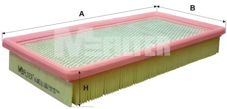 Воздушный фильтр для PLYMOUTH NEON, DODGE CARAVAN, CHRYSLER VOYAGER, M-FILTER (K453)