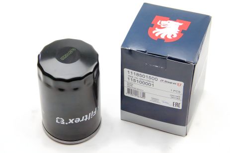 Фільтр оливи Caddy III 1.6i, Golf, Passat, Audi, Octavia, Amulet A11/A15 10- (бензин), JP Group (1118501500)