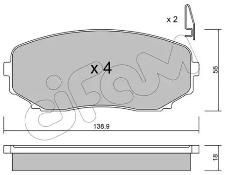 Колодки передні гальмівні Mazda CX-7/CX-9 07-(sumitomo), CIFAM (8228720)