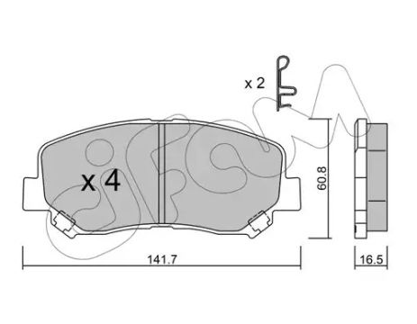 Колодки передні гальмівні Mazda CX-5 11- Akebono, CIFAM (8229690)