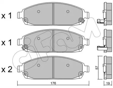 Колодки тормозные Grand Cherokee/Commander 05-10 3.0-5.7, CIFAM (8227190)