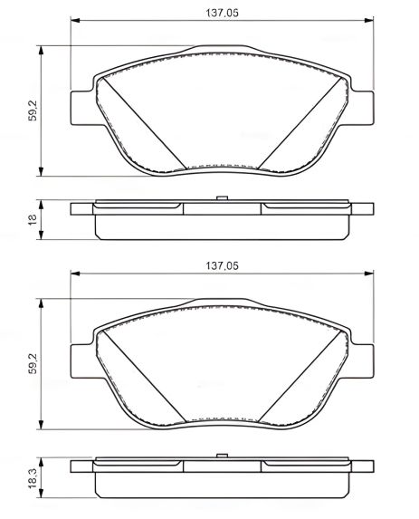 Гальмівні колодки Citroen DS3, BOSCH (0986494564)