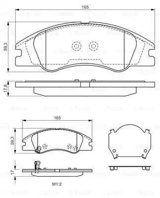 Колодка гальм. диск. KIA CERATO передн. , BOSCH (0986494577)