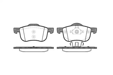 Комплект тормозных колодок VOLVO XC90, VOLVO XC70, VOLVO S60, REMSA (071300)