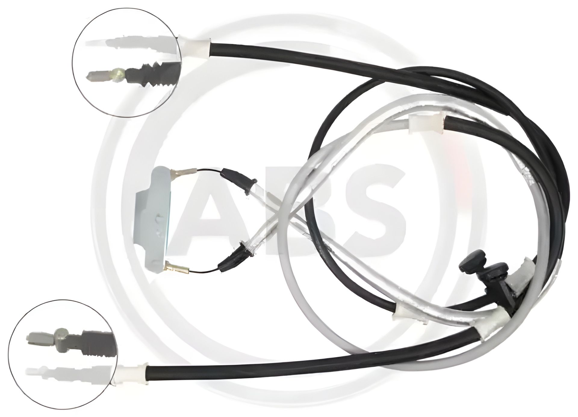 Задній трос ручного гальма для Vectra/Signum 02- (1805/1633x2) (диск.гальм), A.B.S. (K17195) Задній трос ручного гальма для Vectra/Signum 02- (1805/1633x2) (диск.гальм), A.B.S. (K17195)