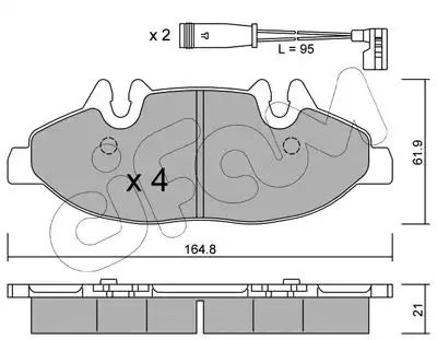 Колодки передние тормозные Vito (639) 03-07 (ch.№342257), CIFAM (8225750K)