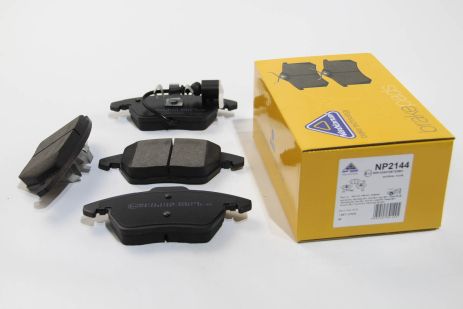 Колодки передние тормозные Caddy III/Golf V/Passat B6/Octavia A5, NATIONAL (NP2144) Колодки передние тормозные Caddy III/Golf V/Passat B6/Octavia A5, NATIONAL (NP2144)