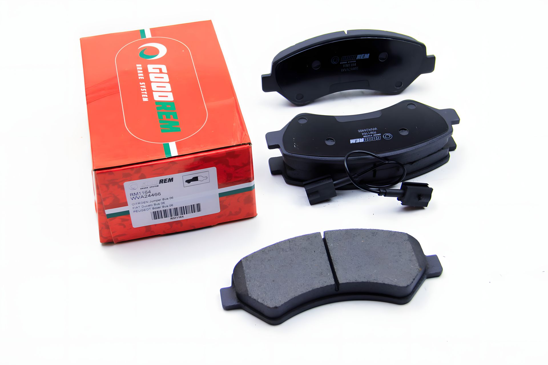 Передні гальмівні колодки для Jumper/Ducato/Boxer 06- (1.7t), GOODREM (RM1164) Передні гальмівні колодки для Jumper/Ducato/Boxer 06- (1.7t), GOODREM (RM1164)