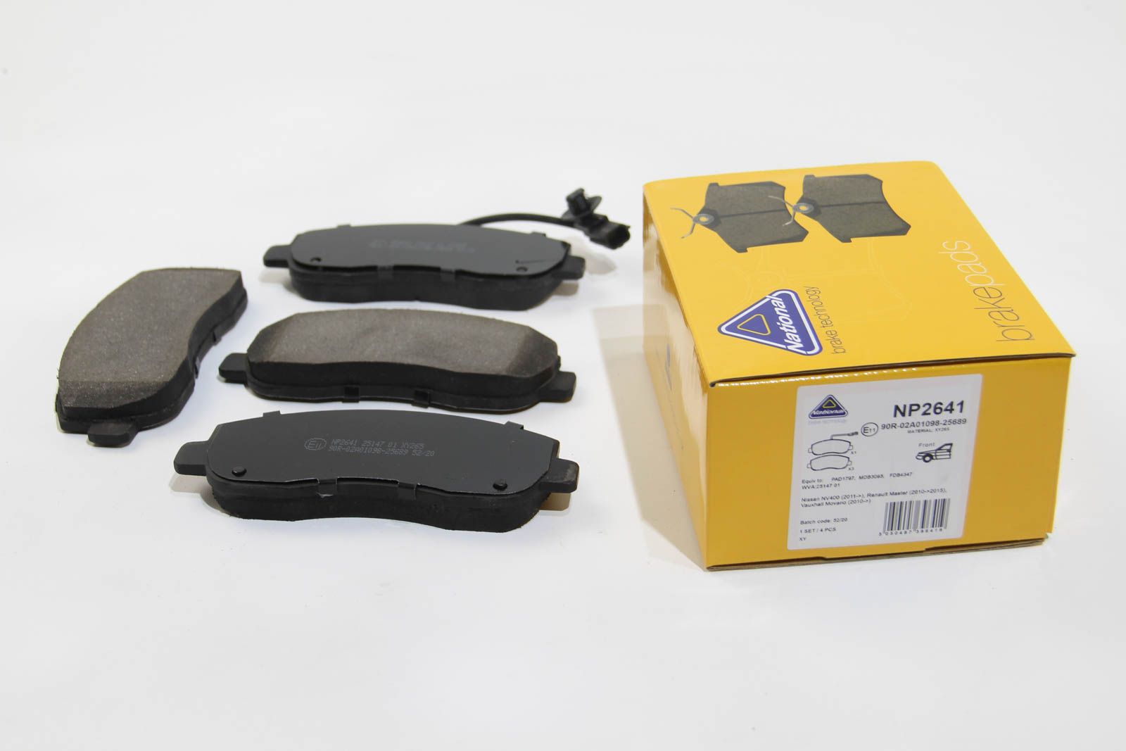 Колодки передние тормозные Renault Master III/Opel Movano 10-, NATIONAL (NP2641) Колодки передние тормозные Renault Master III/Opel Movano 10-, NATIONAL (NP2641)