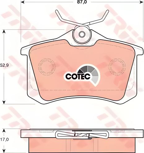 Колодки тормозные дисковые CITROEN/FIAT/LANCIA/PEUGEOT 02, TRW (GDB1504)