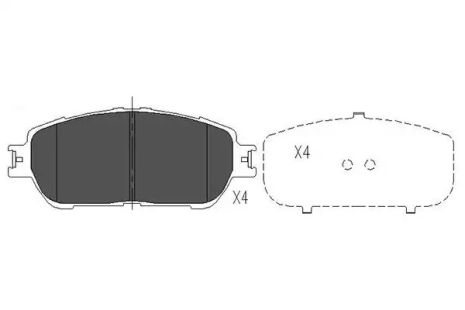 Колодки передні гальмівні Camry 01-06, KAVO PARTS (KBP9105)