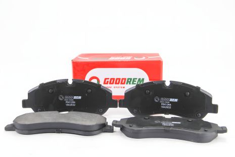 Передние тормозные колодки Transit (V348) 12-(RWD), GOODREM (RM1264) Передние тормозные колодки Transit (V348) 12-(RWD), GOODREM (RM1264)
