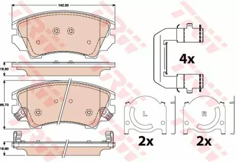 Колодки тормозные дисковые OPEL/SAAB Astra/Insignia/Zafira/9-5 F 17 08, TRW (GDB1783)