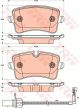 Колодка гальм. диск. AUDI A6 2.0-3.0 2011-,A8 2.0-6.3 09- задн. , TRW (GDB1902)