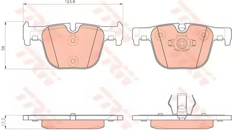 Передние тормозные колодки для BMW 3 (F30) и 4 (F32), TRW (GDB1937) Передние тормозные колодки для BMW 3 (F30) и 4 (F32), TRW (GDB1937)