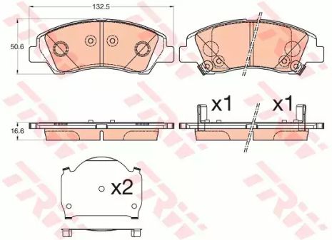 Дискові гальма Hyundai/Suzuki I10/SX4/Vitara F 13, TRW (GDB3618)