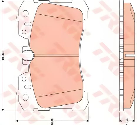 Тормозные колодки для LEXUS LS460 (F), TRW (GDB3473) Тормозные колодки для LEXUS LS460 (F), TRW (GDB3473)