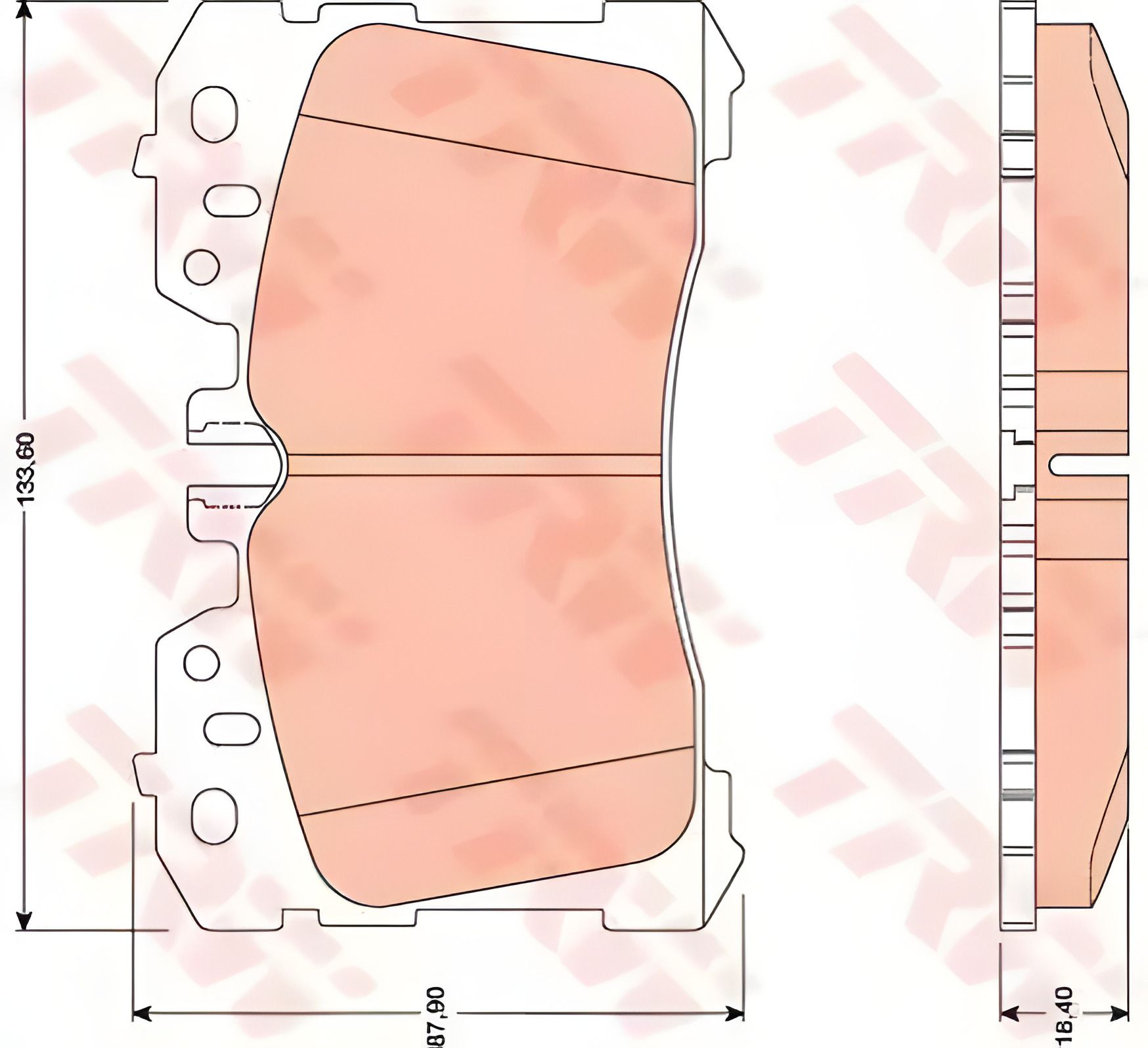 Тормозные колодки для LEXUS LS460 (F), TRW (GDB3473) Тормозные колодки для LEXUS LS460 (F), TRW (GDB3473)