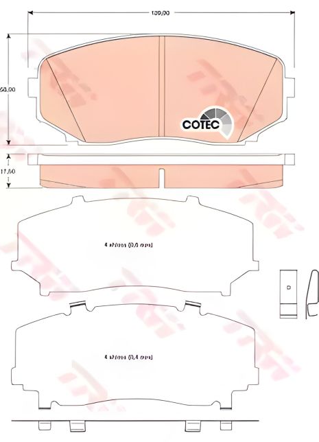 Дисковые тормозные колодки MAZDA CX7 F 07, TRW (GDB3471) Дисковые тормозные колодки MAZDA CX7 F 07, TRW (GDB3471)