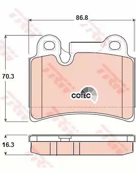 Колодки тормозные дисковые VW TOUAREG задн. TRW (GDB1722)