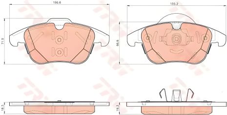 Гальмівних колодок комплект, дискове гальмо, TRW (GDB1925) Гальмівних колодок комплект, дискове гальмо, TRW (GDB1925)