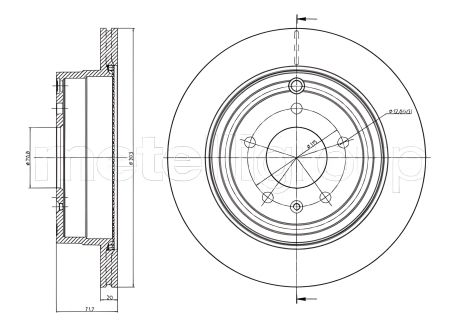 Задний тормозной диск Captiva/Antara 06-2.0-3.2, CIFAM (800893C)