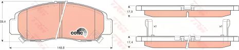 Колодки тормозные дисковые HONDA FR-V/Stream, TRW (GDB3268) Колодки тормозные дисковые HONDA FR-V/Stream, TRW (GDB3268)