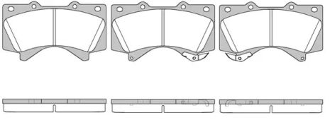 Комплект тормозных колодок, дисковый тормоз 127102 LEXUS TOYOTA