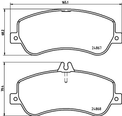 Колодки передні гальмівні DB GLK-Klasse (X204) GLK 320 CDI 4-Matic 08-, HELLA PAGID (8DB355014221)