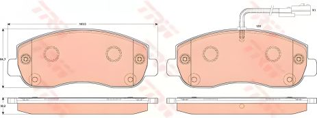 Дисковые тормозные колодки для RENAULT/OPEL Master/Movano F 10 от TRW (GDB1910)