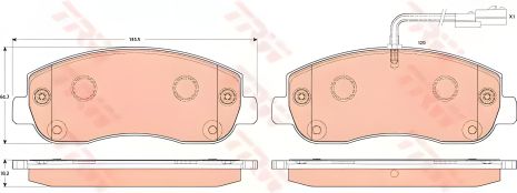 Дисковые тормозные колодки для RENAULT/OPEL Master/Movano F 10 от TRW (GDB1910) Дисковые тормозные колодки для RENAULT/OPEL Master/Movano F 10 от TRW (GDB1910)