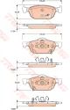 Дискові гальмівні колодки для HONDA Accord МКПП F 09, TRW (GDB3476)