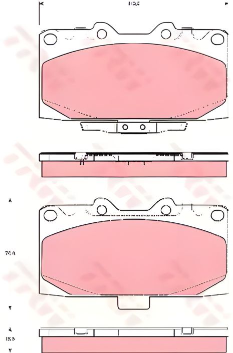 Гальмівні колодки дискові для SUBARU Impreza/Impreza Estate/Wagon (Plus), TRW (GDB3307) Гальмівні колодки дискові для SUBARU Impreza/Impreza Estate/Wagon (Plus), TRW (GDB3307)