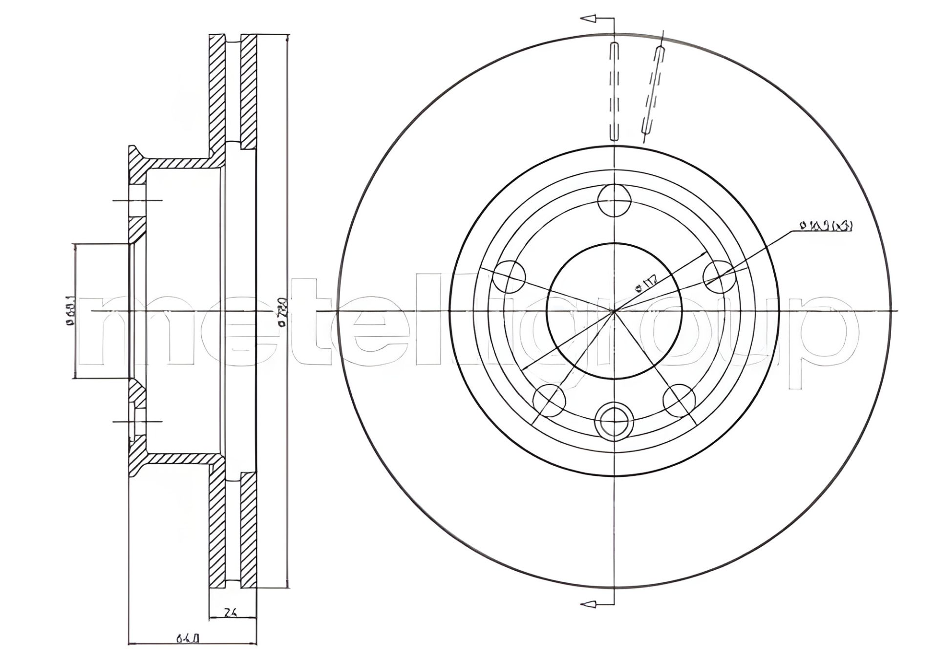 Гальмівний перед. диск Transporter (90-03), CIFAM (800437) Гальмівний перед. диск Transporter (90-03), CIFAM (800437)