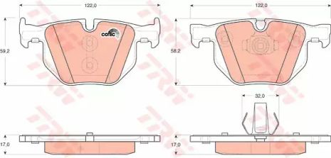 Колодки гальмові дискові BMW X5 3,0; 3,0D/BMW X6 3,0;