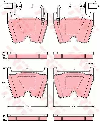 Колодки дискові гальмові AUDI A6 передн. TRW (GDB1507)