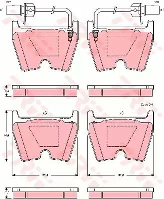 Диск. AUDI A6 передн. гальм. колодка, TRW (GDB1507)