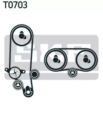 Водяний насос + комплект ГРМ SEAT IBIZA, VW POLO, SKODA ROOMSTER, SKF (VKMC01122)