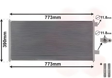 Конденсор радіатор кондиціонера FORD TRANSIT, Van Wezel (18005361)