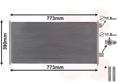 Конденсор радіатор кондиціонера FORD TRANSIT, Van Wezel (18005361) Конденсор радіатор кондиціонера FORD TRANSIT, Van Wezel (18005361)