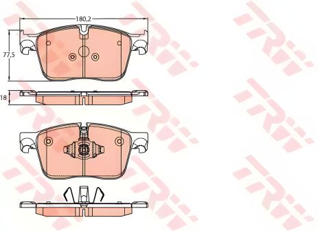 Дисковые тормозные колодки JAGUAR F-Pace/XE 15, TRW (GDB2145)