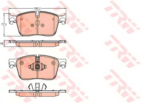 Гальмівні колодки дискові для JAGUAR F-Pace/XE 15, TRW (GDB2145)