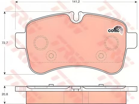 Гальм. диск. колодка IVECO DAILY III 2.3 06- задн., TRW (GDB1748)