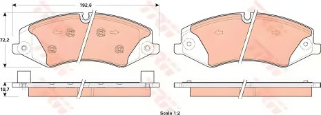 Дисковые тормозные колодки LAND ROVER RangeRover/Discovery F 06, TRW (GDB1898) Дисковые тормозные колодки LAND ROVER RangeRover/Discovery F 06, TRW (GDB1898)
