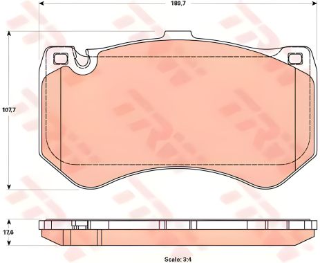 Тормозные колодки для MERCEDES CLS63AMG/W218/E63AMG/W212/SLS AMG F 11, TRW (GDB1907)