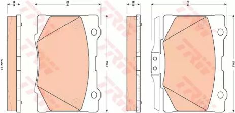 Колодки тормозные дисковые HONDA LEGEND передн. TRW (GDB3498)