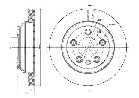 Задній гальмівний диск Q7/Touareg/Cayenne, CIFAM (800883C) Задній гальмівний диск Q7/Touareg/Cayenne, CIFAM (800883C)